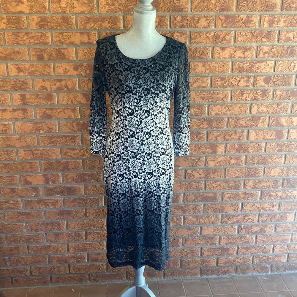 Oh La La grey and blue ombré dress